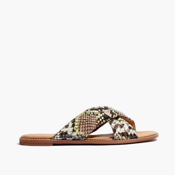 Madewell Slide Sandal in Snake Embossed Leather - Picture 11 of 12